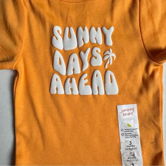 Jumping Beans Baby Bean Short Sleeve Crew Neck Graphic Snap Closure Sz 3M NWT - Picture 6 of 8
